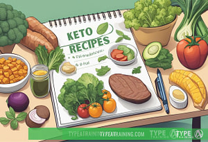 a notebook with food on it