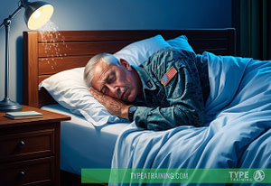 a man sleeping in a bed
