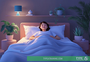 a woman sleeping in bed