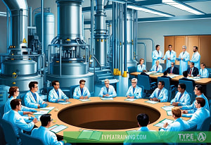 a group of people in a round table