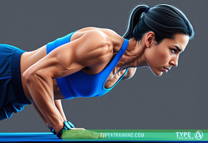 a woman doing push ups