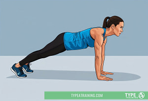 a cartoon of a woman doing push ups