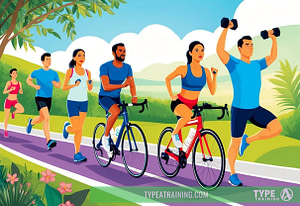 a group of people on bicycles