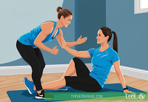 a woman doing sit ups with another woman