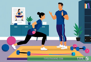 a man and woman doing exercise. The Best Home Gym Equipment For At-Home Workouts.