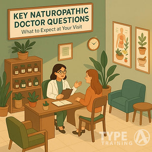 a cartoon of a doctor talking to a woman