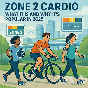 a poster of a man and a woman on a bicycle