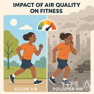 a woman running and a woman running