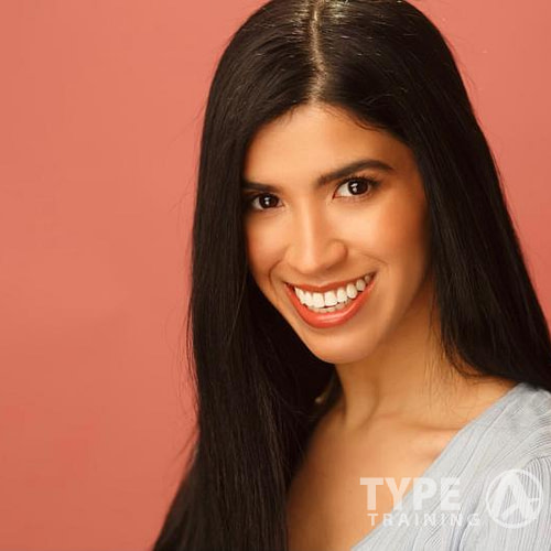 a woman smiling at camera