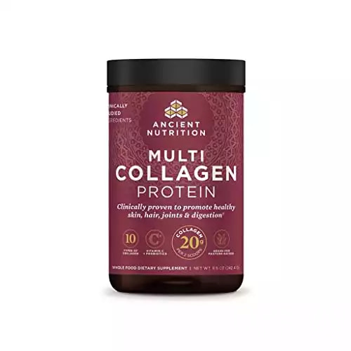 Collagen Powder Protein with Vitamin C and Probiotics by Ancient Nutrition