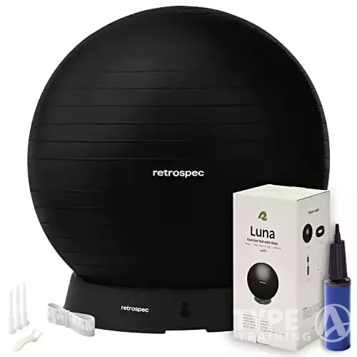 Retrospec Luna Exercise Ball - 55, 65, or 75cm Yoga Ball for Workouts