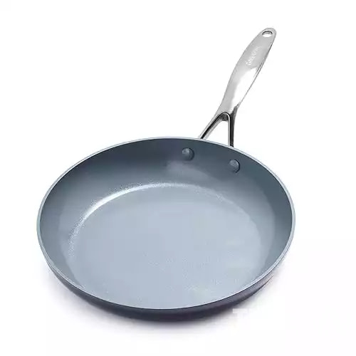 GreenPan Valencia Pro Hard Anodized Healthy Ceramic Nonstick 10" Frying Pan Skillet, PFAS-Free, Induction, Dishwasher Safe, Oven Safe, Gray