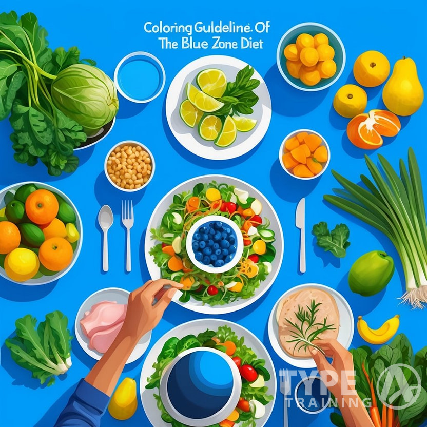 a table with plates of food and fruits
