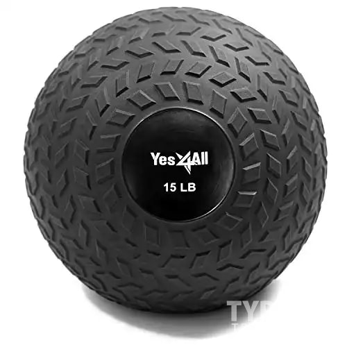 Yes4All 15 lbs Slam Ball for Strength Workout