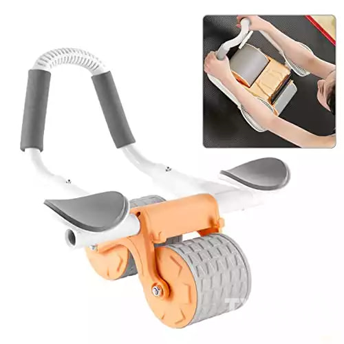 Elbow Support Automatic Rebound Abdominal Wheel Ab Roller for Abdominal Exercise Machine Abs Workout Equipment Dolly Core Strengthening Trainer Fitness Belly Training