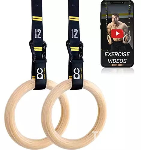Double Circle Wood Gymnastic Rings
