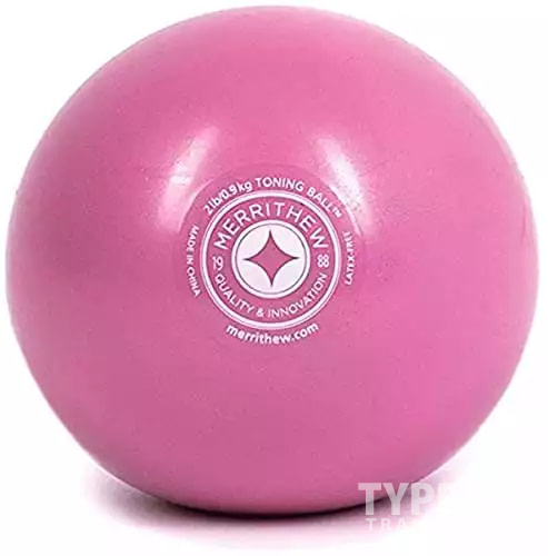 Stott Pilates Toning Ball (Pink), 2 lbs / 0.9 kg