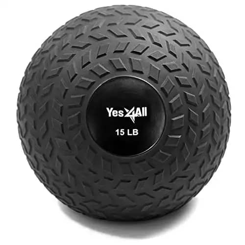 Yes4All 15 lbs Slam Ball for Strength Workout