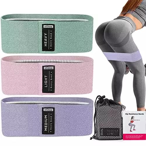 3 Levels Booty Bands Set, Resistance Bands for Working Out, Exercise Bands for Women Legs and Butt, Yoga Starter Set