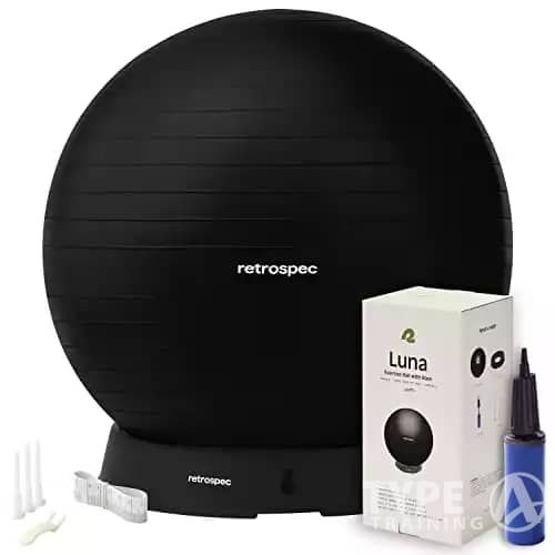Retrospec Luna Exercise Ball - 55, 65, or 75cm Yoga Ball for Workouts