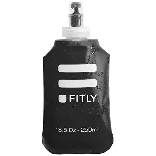 FITLY Soft Flask - 8.5 oz (250 ml) - Shrink As You Drink Soft Water Bottle for Hydration Pack