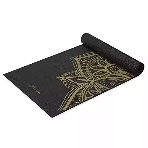 Gaiam Yoga Mat Premium Print Extra Thick Non Slip