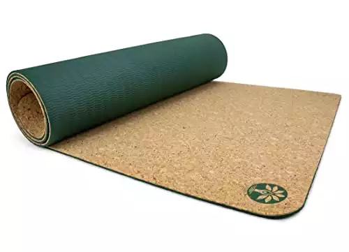 Yoloha Yoga Original Cork Yoga Mat - Plant Foam | 100% Vegan | Non Slip, Sustainable, Comfort, Durable, Premium, Handmade