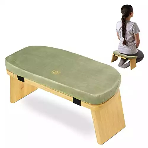 Florensi Meditation Bench - Bamboo, Foldable & Ergonomic Meditation Stool