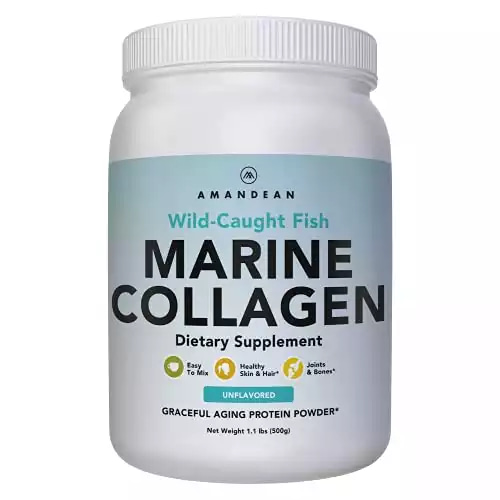 AMANDEAN Marine Collagen Peptides Powder. 500g Wild-Caught Fish
