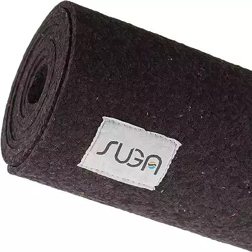 SUGA Premium 100% Recycled Yoga Mat - Textured Non-Slip for Hot Yoga, Eco-Friendly