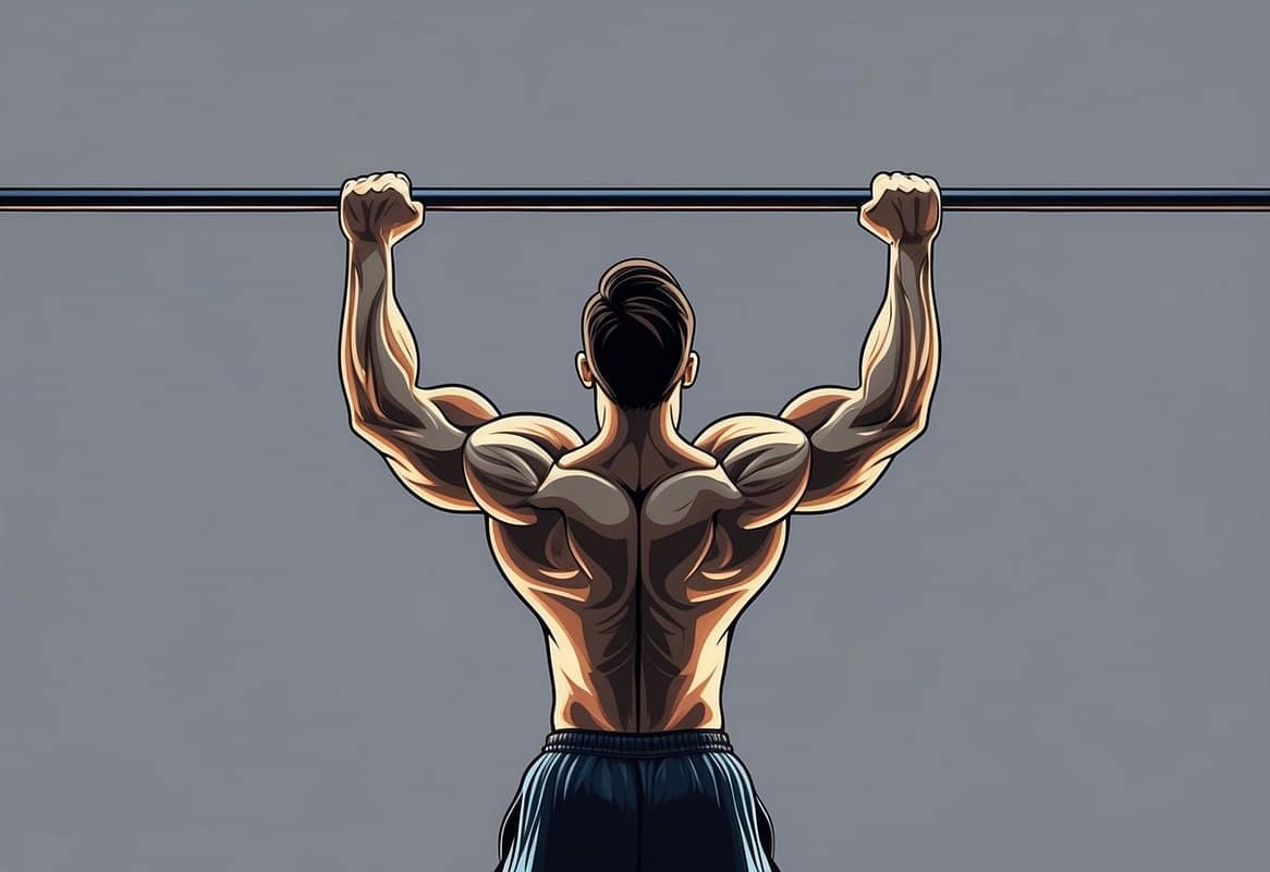 a man lifting a bar
