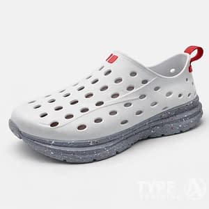 White perforated slip-on shoe