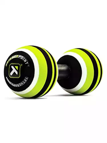 TRIGGERPOINT PERFORMANCE THERAPY MB2 Double Massage Ball Roller for Back and Neck Relief Green/White/Black, One Size