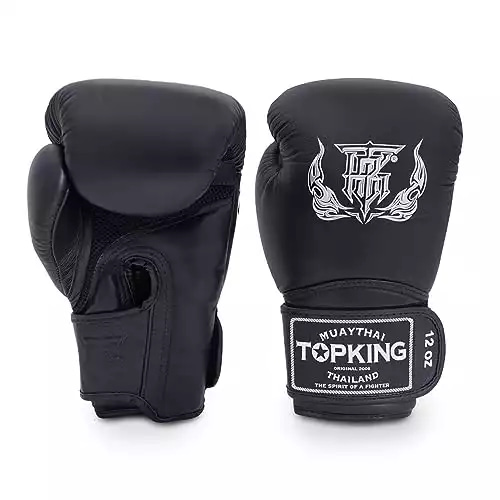 TOP KING Boxing Super Air Breathable Leather Gloves
