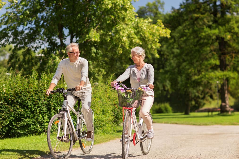 Epsom salt baths, senior riding bikes. Can help with recovery and joint pain from activity older adults.