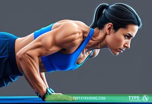 a woman doing push ups