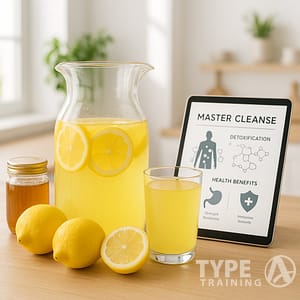 a lemonade with lemons and a tablet