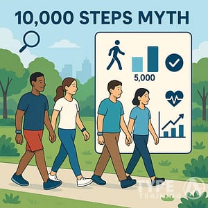 a group of people walking on a sidewalk