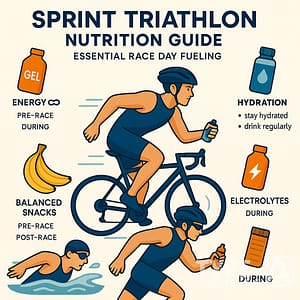 a poster of a triathlon