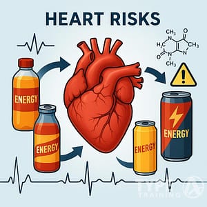 a heart and energy drinks