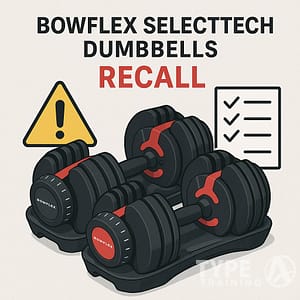 a black and red dumbbells