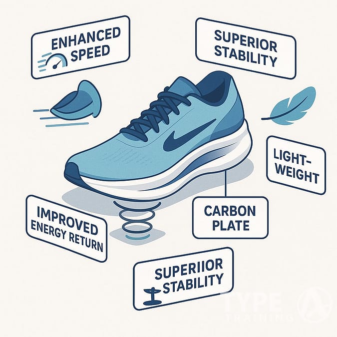 Nike shoe features and benefits illustrated