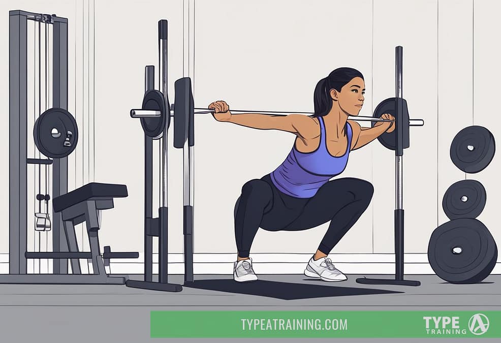 a cartoon of a woman lifting weights