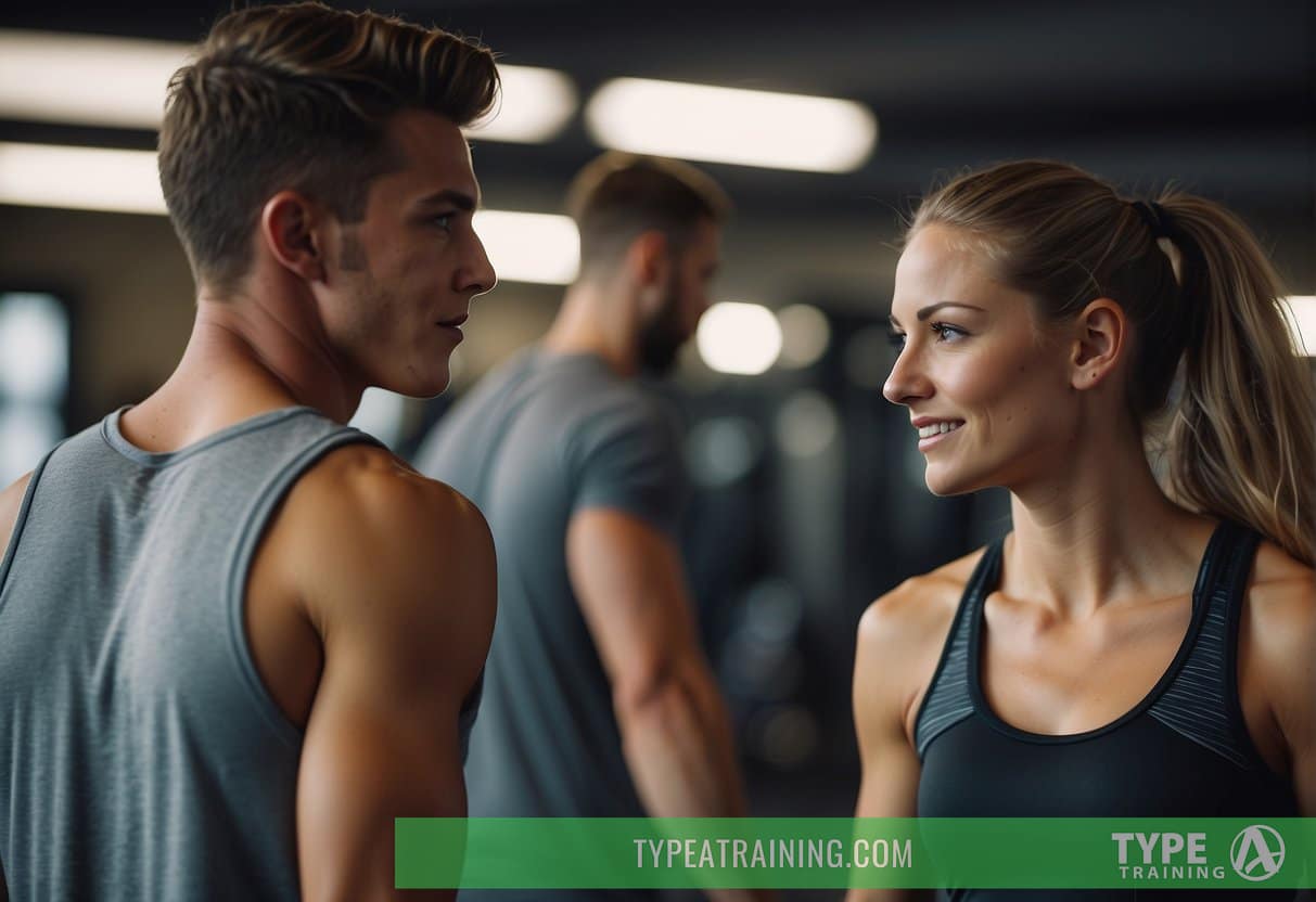 A teenager and a personal trainer discussing fitness goals and creating a training program