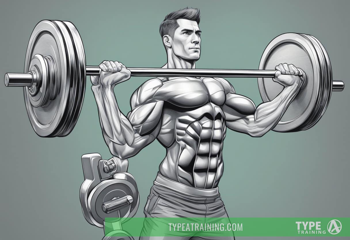 A person lifting free weights with full range of motion, showcasing the versatility and effectiveness compared to machines