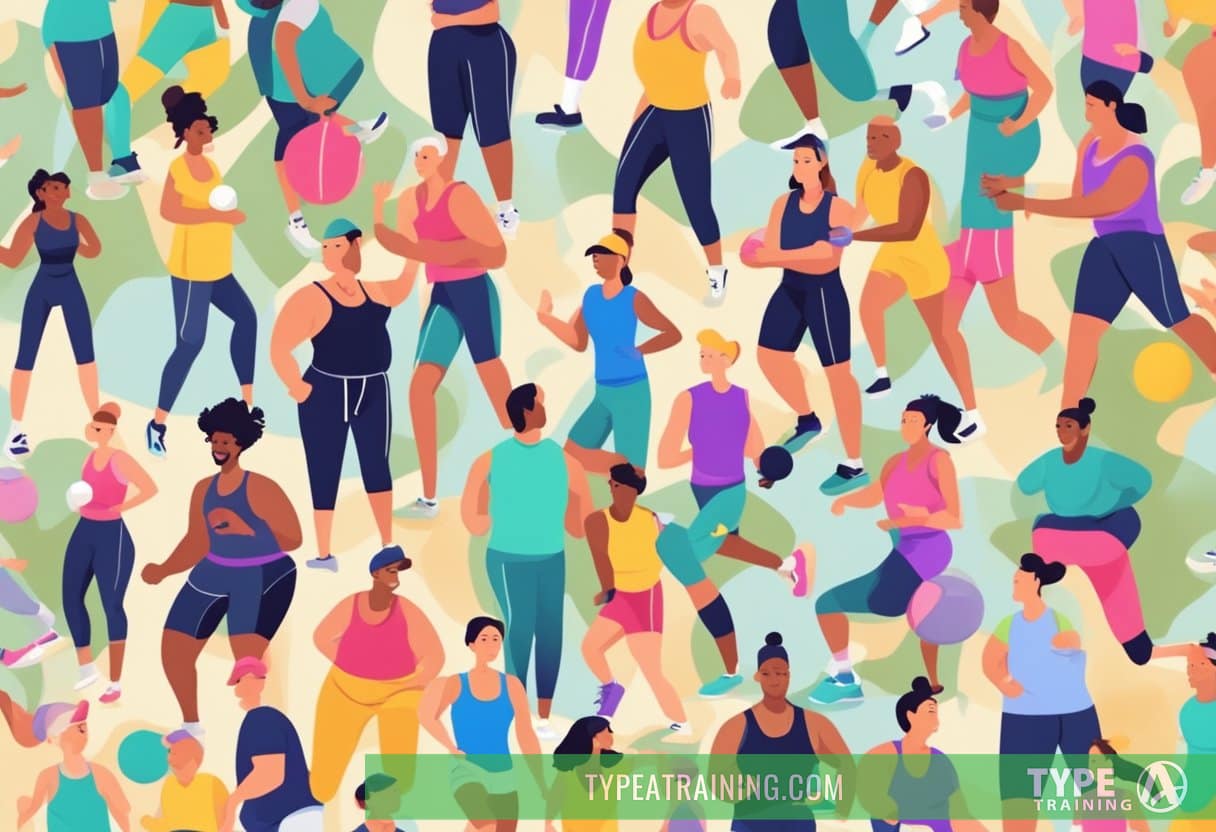 Athletes of various ages and backgrounds engage in physical activities while following a keto diet