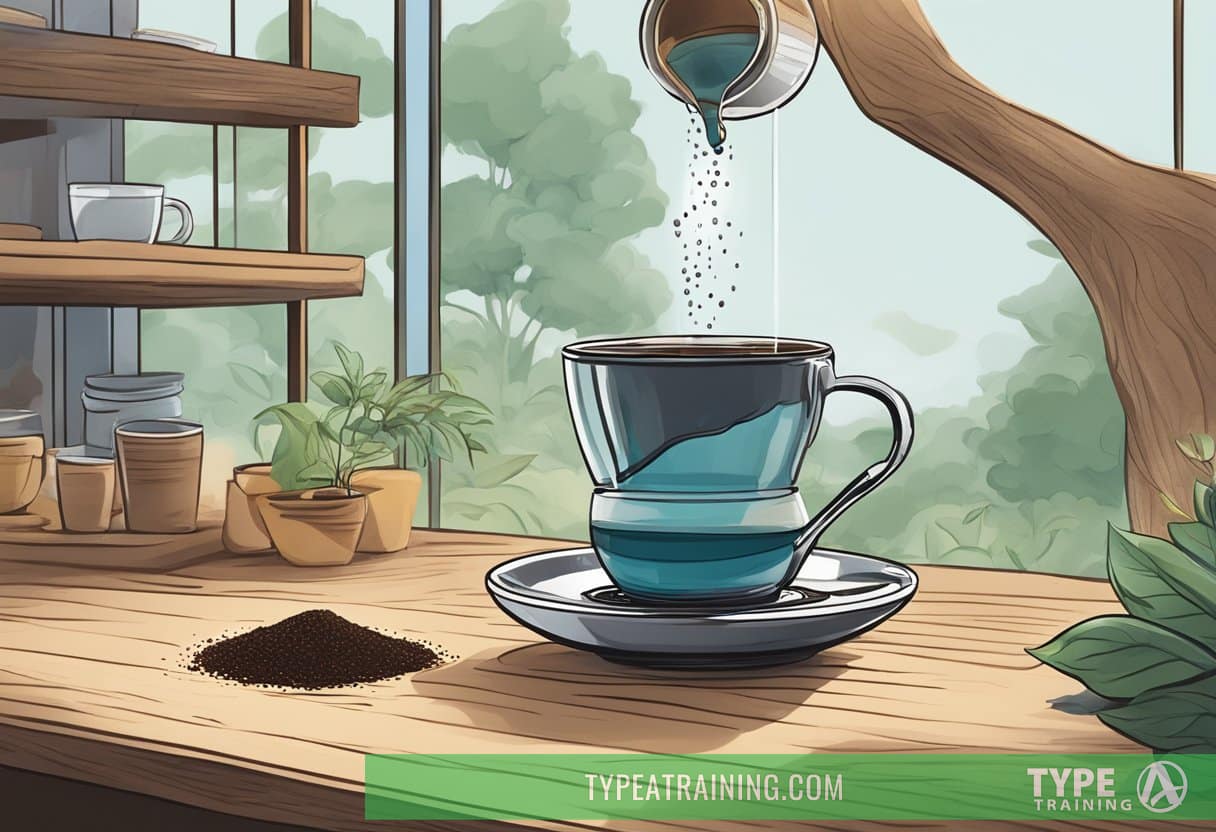 A serene moment as water flows over coffee grounds, creating a calming and meditative pour-over experience