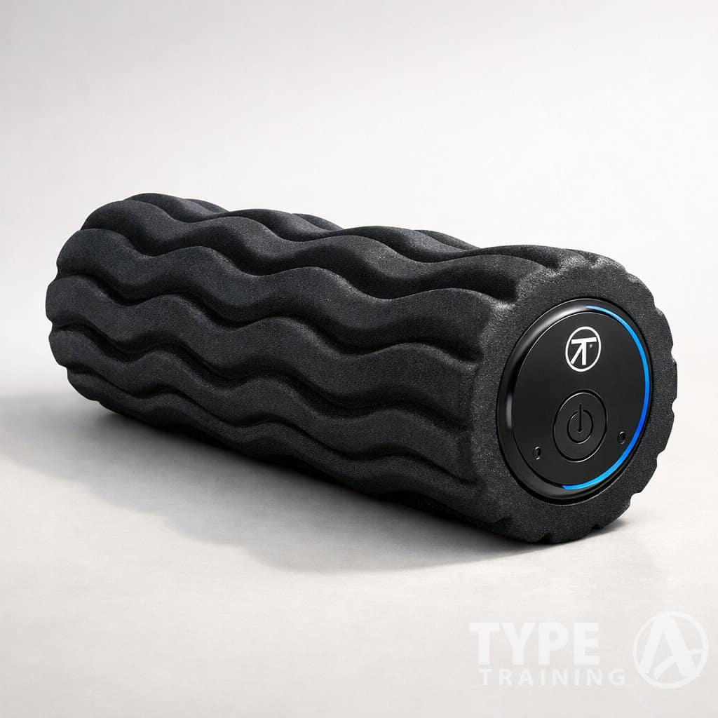 A Therabody Wave Roller foam roller shown on a plain background.