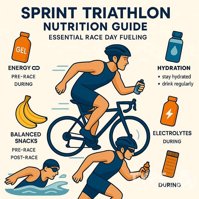 a poster of a triathlon