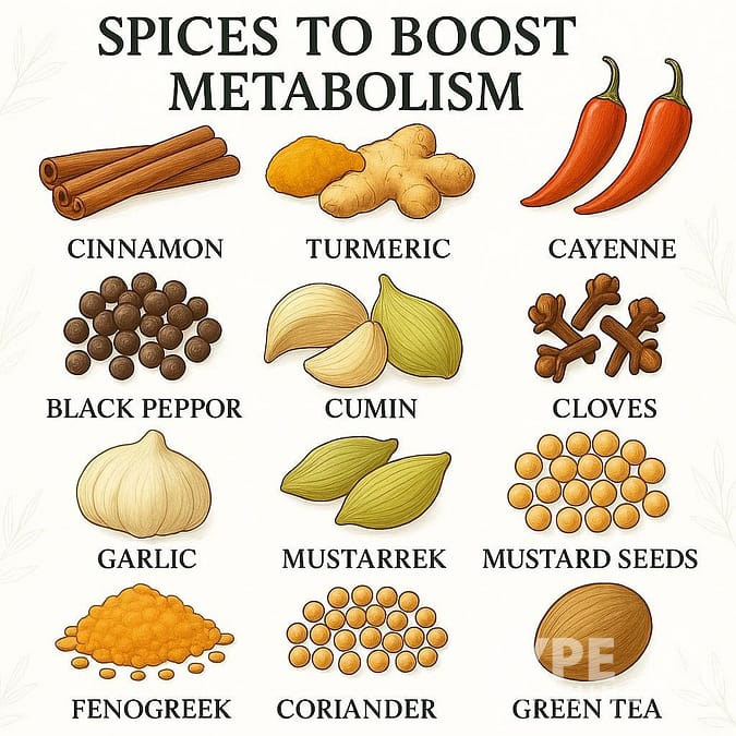 a poster of spices and herbs